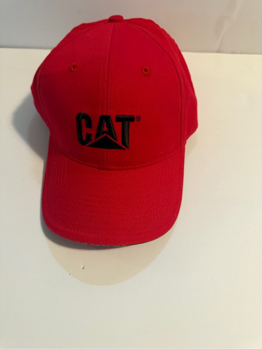 Caterpillar Red Cap with Black CAT Emblem